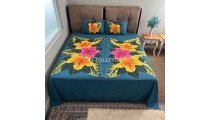 Hot Sale Rayon Bedsheet Hand Painted by Balinese Artisans
